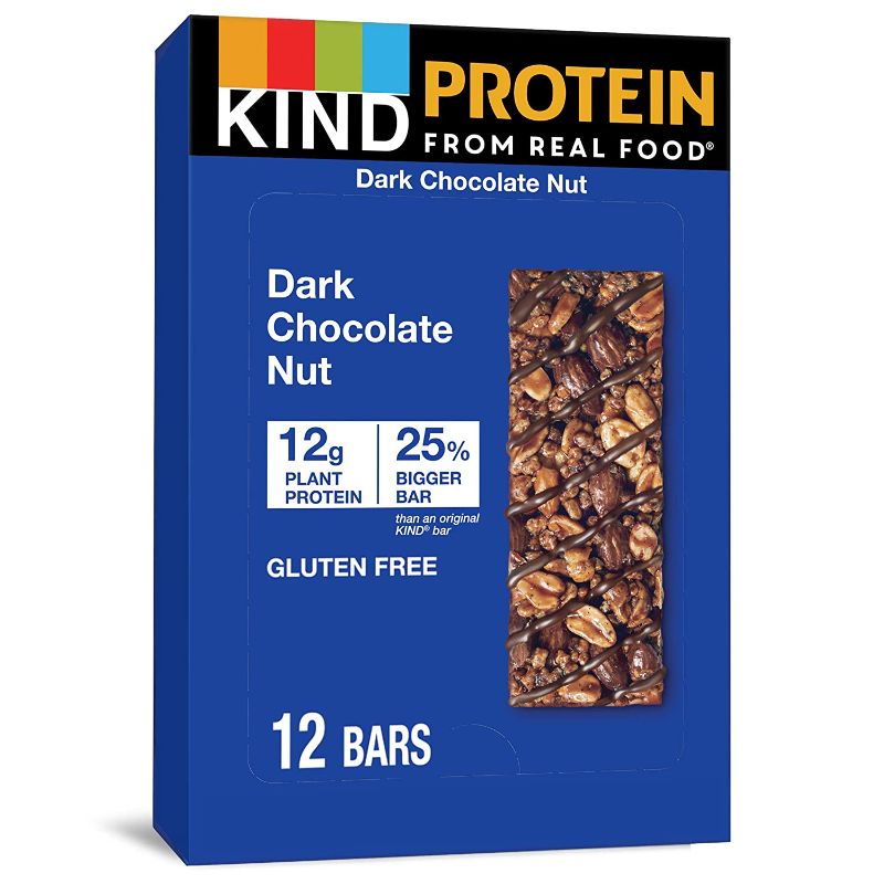 Photo 1 of ***NON-REFUNDABLE***
 BEST BY 7/27/22
KIND Protein Bars, Double Dark Chocolate Nut, Gluten Free, 12g Protein,1.76 Ounce (12 Count)
