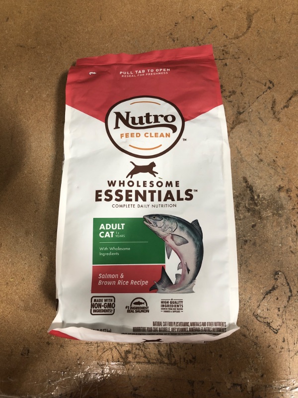 Photo 2 of ***NON-REFUNDABLE**
BEST BY 6/30/22
NUTRO WHOLESOME ESSENTIALS Adult Dry Cat Food, Salmon & Brown Rice Recipe
