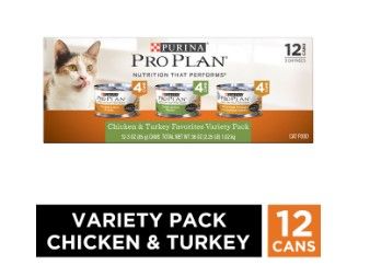 Photo 1 of ***NON-REFUNDABLE**
BEST BY 7/22
Purina Pro Plan 12-Pack 3 Oz Chicken and Turkey Favorites Variety Cat Food
