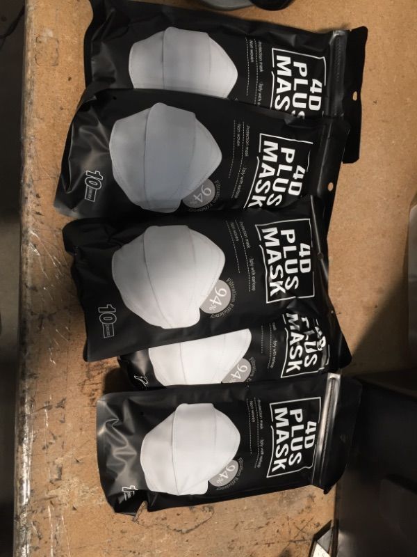 Photo 1 of 50pcs KN95 Face Mask Black 5 Layer Cup Dust Safety Masks Filter Efficiency 94% Breathable Elastic Ear Loops Black Masks