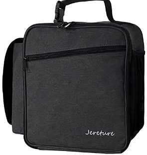 Photo 1 of Jereture Lunch Box for Men, Women, Compact Adult Insulated Lunch bag with paper towel bag - Lunch Pail Work Office Cooler, Soft, Leakproof, Fashion. Suit to men, women,work,office,beach (Dark Grey)
