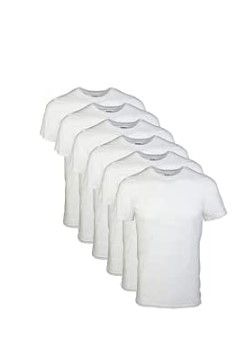 Photo 1 of Gildan Men's Crew T-Shirt 6 Pack, White, Large 