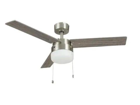 Photo 1 of 
Hampton Bay
Montgomery II 44 in. Indoor Brushed Nickel Ceiling Fan with Light Kit