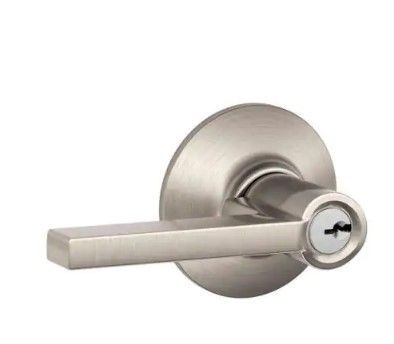 Photo 1 of 
Schlage
Latitude Satin Nickel Keyed Entry Door Handle