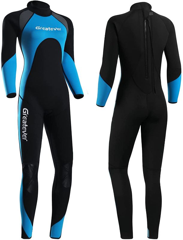 Photo 1 of Greatever Wetsuit for Men Women,3mm Neoprene Full Body Keep Warm Long Sleeve Back Zip Full Scuba Diving Suit UV Protection,for Surfing Snorkeling Kayaking Water Sports
SIZE SMALL