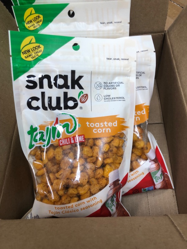 Photo 2 of nonrefundable BB: 4/22  Snak Club Tajin Seasoned Clasico Toasted Corn, 4 Ounce Single Resealable Bag
