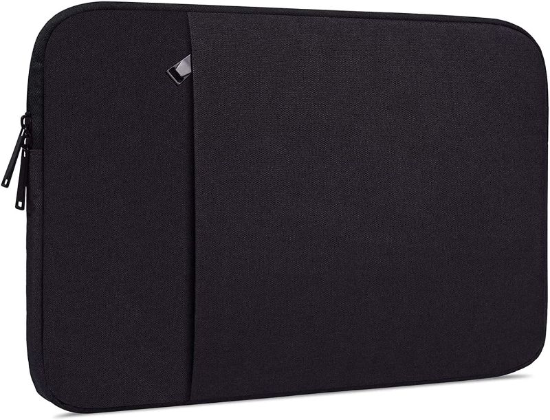 Photo 1 of 14'' BLACK LAPTOP SLEEVE WITH ZIPPER POKET 