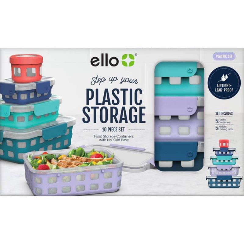 Photo 1 of 2ct  Ello 10pc Plastic Food Storage Set
