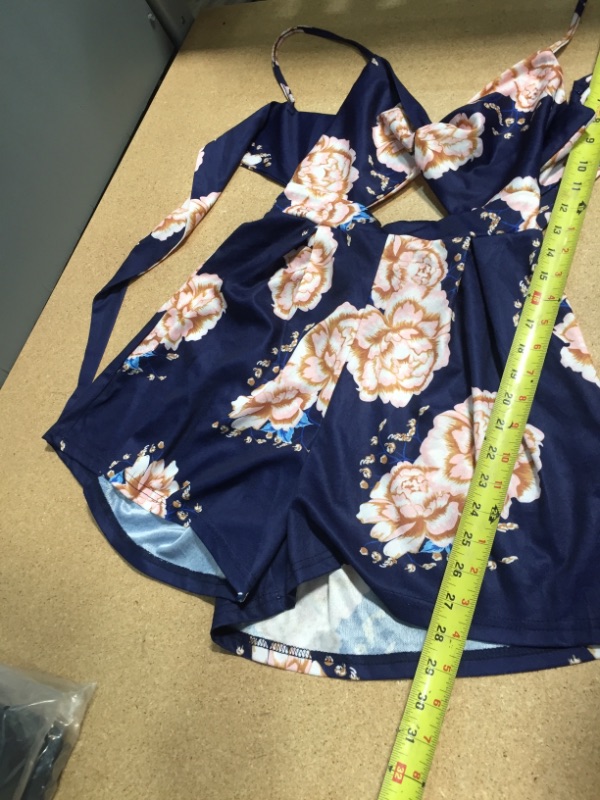 Photo 1 of BLUE FLORAL  DRESS FOR GIRLS, MEASURMENTS 12"W X 29"L 