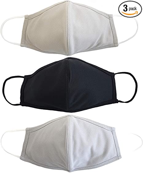 Photo 1 of EnerPlex Comfort XL 3-Ply Reusable Face Mask - Breathable Comfort, Fully Machine Washable, Extra Large Neutrals Face Masks XL (3-Pack) - Neutrals
