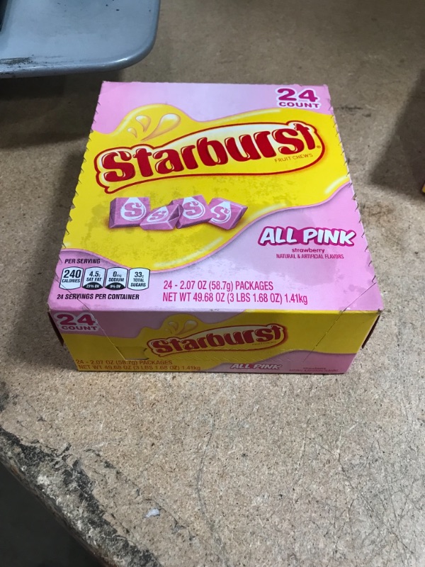 Photo 2 of *EXPIRES Aug 2023, NONREFUNDABLE*
Starburst Limited Edition ALL PINK 2.07oz 24 Count
