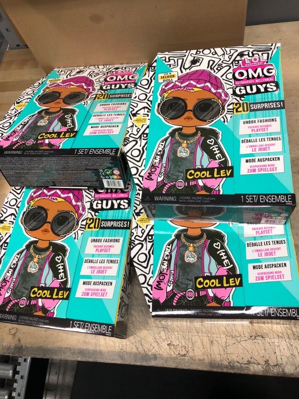 Photo 2 of L.O.L. Surprise! O.M.G. Guys Cool Lev Fashion Doll with 20 Surprises 4 TOTAL.
