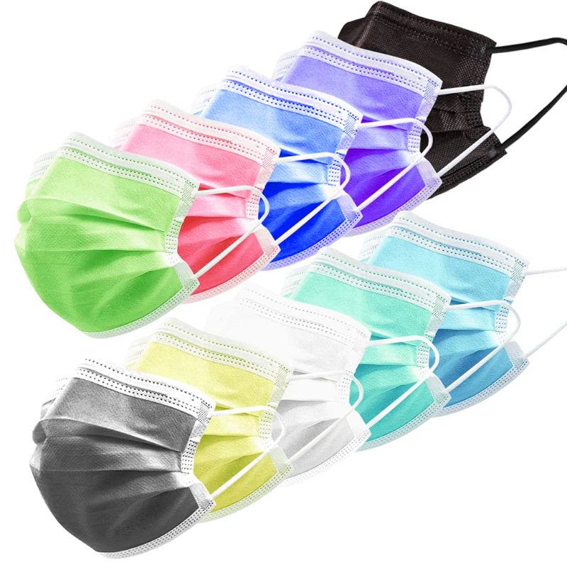 Photo 1 of 2-pack
HIWUP 100Pcs Ten Colors Disposable Face Masks PFE 99% Face Mask Suitable for Adults and Teens
