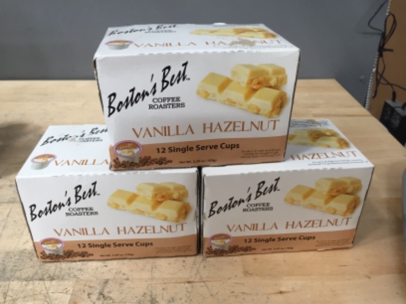 Photo 2 of *EXP: 10/14/2023* Boston's Best Coffee Roasters: Vanilla Hazelnut 12 Single Serve Cups 3 PACK