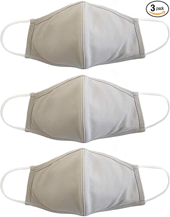 Photo 1 of 3-EnerPlex EXTREME Comfort XL 3-Ply Reusable Face Mask - Breathable Comfort, Fully Machine Washable, Extra Large Sand Face Masks XL (3-Pack) - Sand
