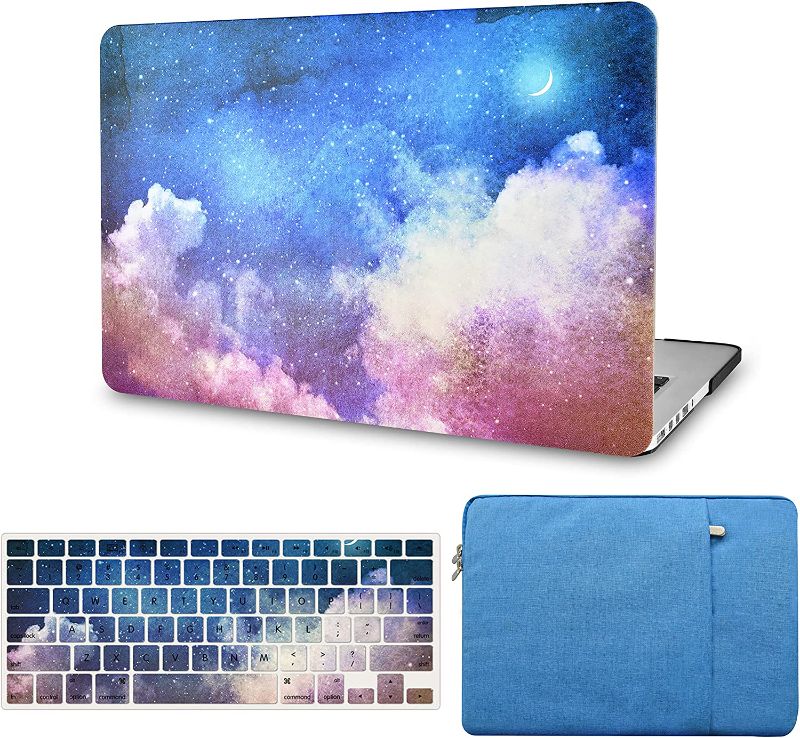 Photo 1 of KECC Compatible with MacBook Air 13 inch Case 2022 2021 2020 Release A2337 M1 A2179 Retina Display + Touch ID Protective Plastic Hard Shell + Keyboard Cover + Sleeve (Night Sky 2)
