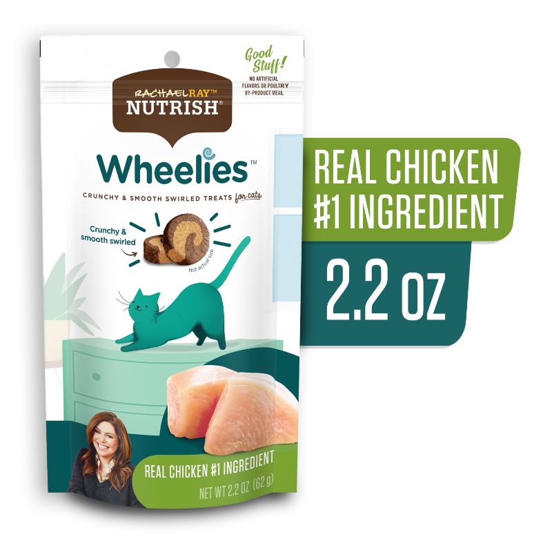 Photo 1 of *EXP: 10/3/2022* Rachael Ray Nutrish Wheelies Chicken Cat Treat -2.2oz
12 PACK