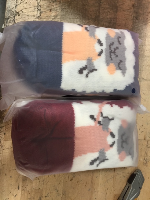 Photo 1 of 2 PAIR WOMEN SOCKS WINTER - GIFTS FOR WOMEN - WARM THICK SOFT WOOL 