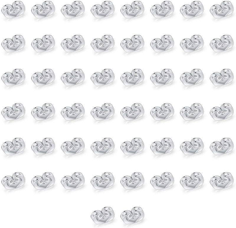 Photo 1 of Catmade S925 Sterling Silver Plated Earring Backs for Studs Secure, 50Pcs/25Pairs Screw on Earring Backs/Butterfly Earring Backs/Locking Earring Backs, Safety & Hypoallergenic Ear Nut for Studs
5 PACKS