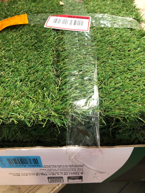 Photo 2 of 1 ft. x 1 ft. Artificial Grass Interlocking Tiles (9-Pack)