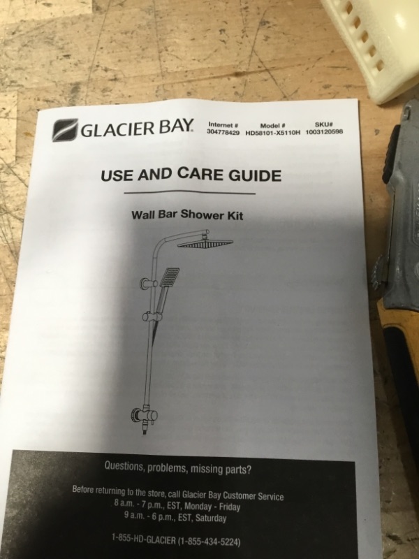 Photo 2 of 
Glacier Bay
Modern Wall Bar Shower Kit 1-Spray 8 in. Square Rain Shower Head with Hand Shower in Matte Black (Valve Not Included)