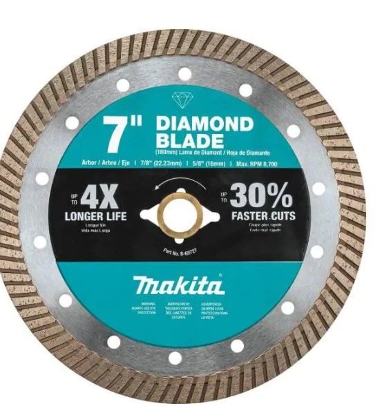 Photo 1 of 
Makita
7 in. Turbo Rim Diamond Blade for General Purpose