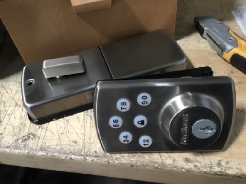 Photo 2 of Kwikset
Powerbolt2 Satin Nickel Single Cylinder Keypad Electronic Deadbolt Featuring SmartKey Security