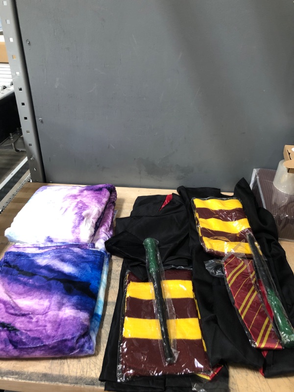 Photo 1 of Bundle of Children's harry potter Halloween costume, and children's throw flannel blanket.