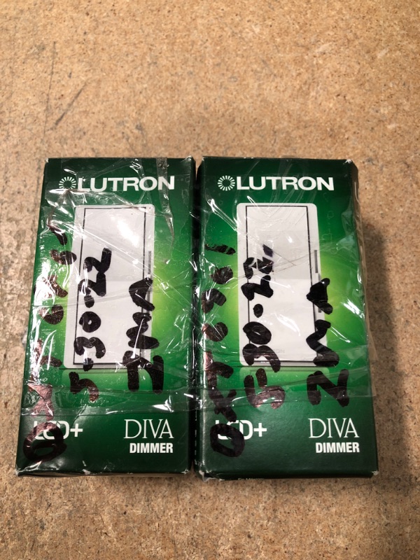 Photo 1 of 2 Diva LED+ Dimmer Switch for Dimmable LED, Halogen and Incandescent Bulbs, Single Pole or 3 Way, White