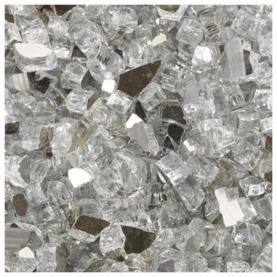 Photo 1 of 1/2 Reflective Tempered Fire Glass, Diamond Starlight, 10 Lb. Jar
