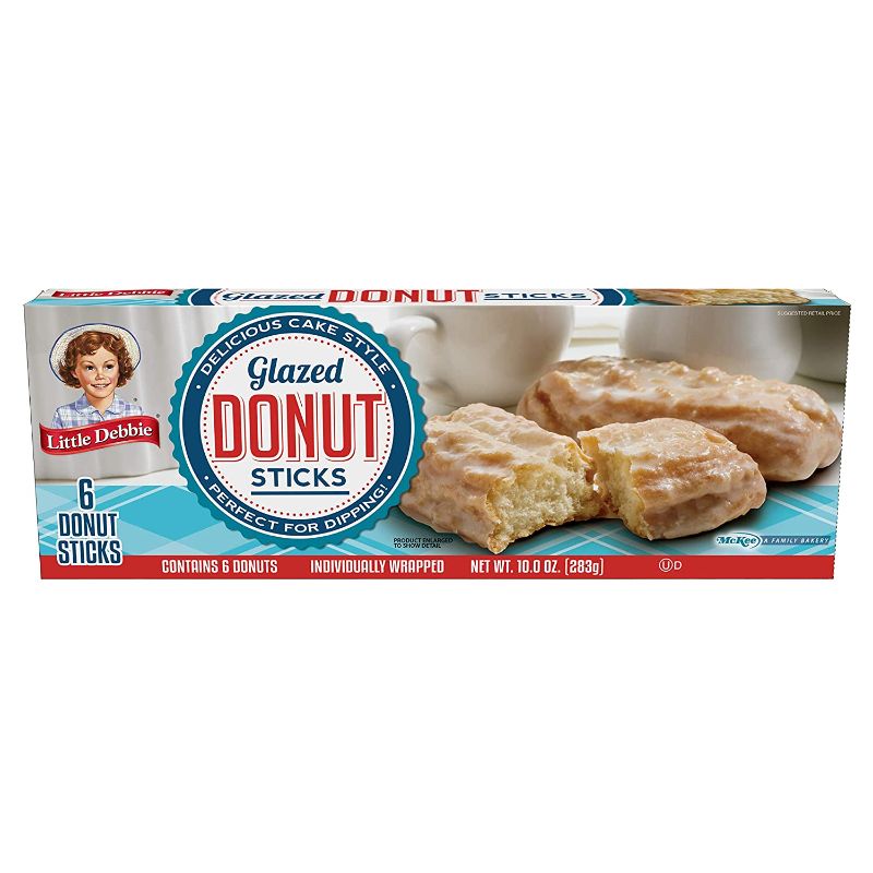 Photo 1 of **nonrefundable*best by june 17,2022**
 Little Debbie Donut Sticks, 6 Individually Wrapped Snack Cakes, 10 oz, Pack of 4 

