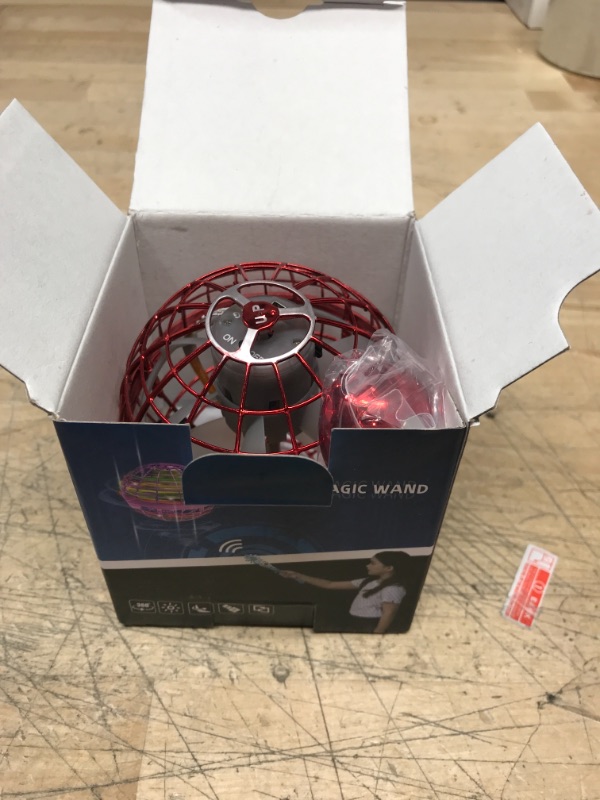 Photo 1 of Flying Orb Ball Toy, BYUQDF Hover Ball, Flying Ball Toy, Magic Hand Controlled Spinner Mini Drone, Fly Orb with 360° Rotating Spinning LED Light Easter Gifts for Kids Adult
