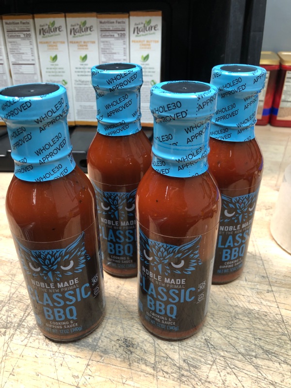 Photo 2 of **NONREFUNDABLE BUNDLE** BEST BY DATES PICTURED**
Noble Made by The New Primal Classic BBQ Cooking & Dipping Sauce, Whole30 Approved, Paleo, Certified Gluten Free, Dairy and Soy Free, 12 Oz Glass Bottle (4 Count)