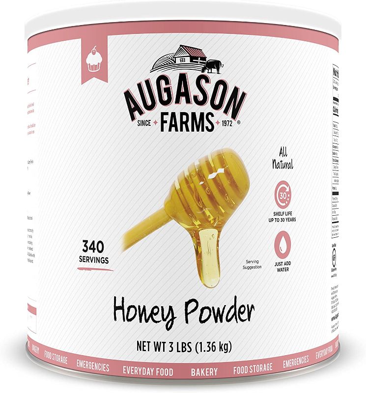 Photo 1 of **nonrefundable**best by: march 11.2032// march 23.2052**
Augason Farms Honey Powder,3 LBS -2 pack
Augason Farms Cheese Blend Powder Certified Gluten Free Long Term Food Storage Everyday Meal Prep Large Can



