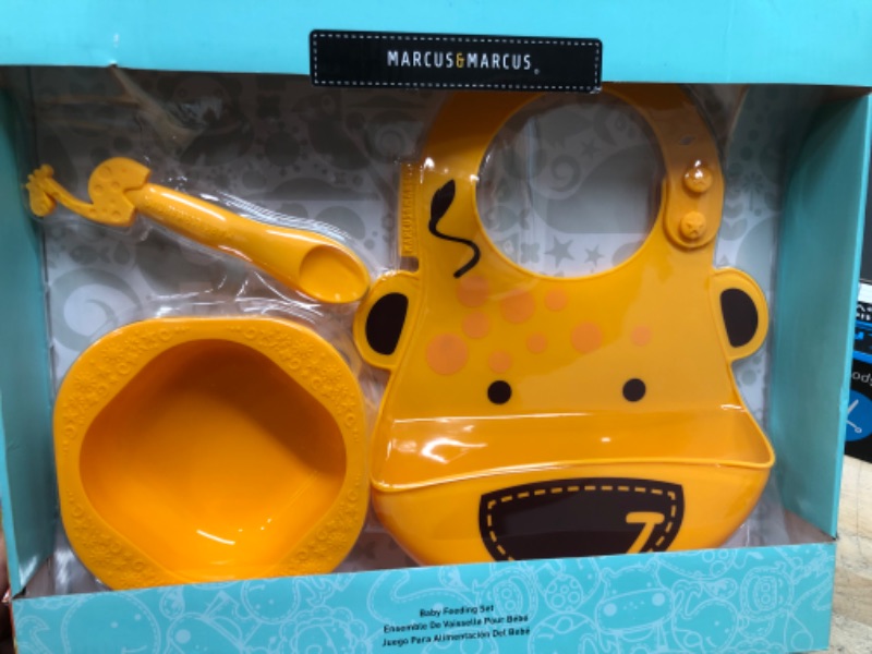 Photo 1 of Baby Silicone Feeding Set, Masher Spoon and Bowl and Baby Bib, BPA & Phthalate Free, 6 Month+

