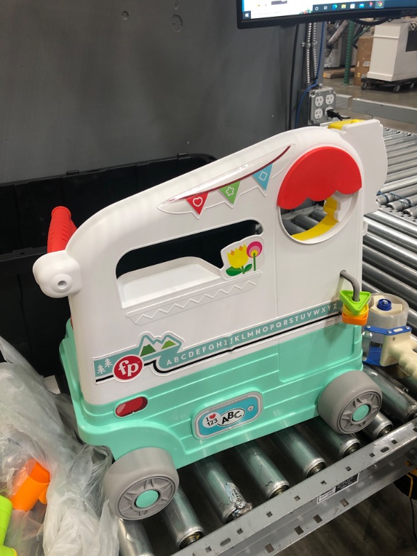Photo 1 of Fisher-Price Laugh & Learn On-the-Go Camper, Musical Push-Along Walker and Activity Center for Infants and Toddlers Ages 9-36 Months, Multi color, 3 Smart Stages in 1
