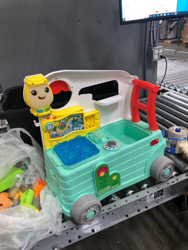 Photo 1 of Fisher-Price Laugh & Learn On-the-Go Camper, Musical Push-Along Walker and Activity Center for Infants and Toddlers Ages 9-36 Months, Multi color, 3 Smart Stages in 1
