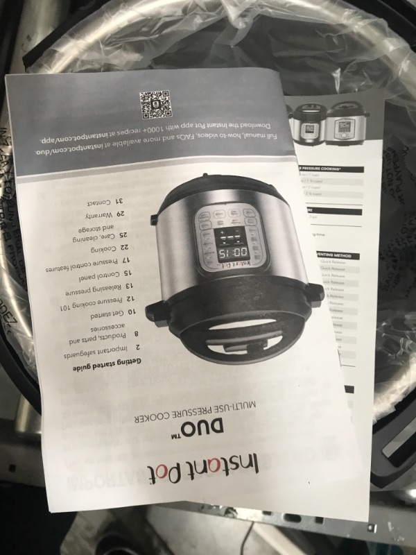 Photo 2 of Instant Pot 6-Quart Duo Electric Pressure Cooker 7-in-1 Yogurt Maker Food Steamer Slow Cooker Rice Cooker & More
