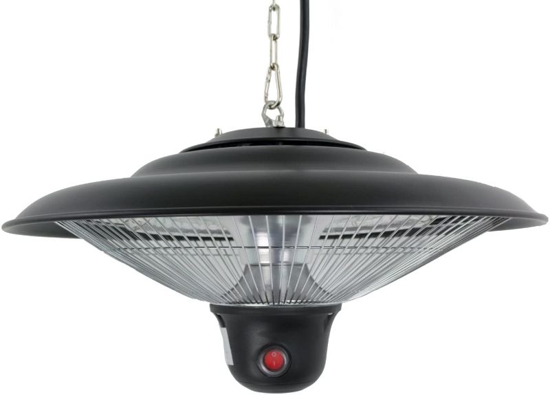 Photo 1 of Hiland HIL-PHE-1500BR Electric Gazebo Indoor/Outdoor Heater with LED/Remote, 1500 Watts, Large, Black
