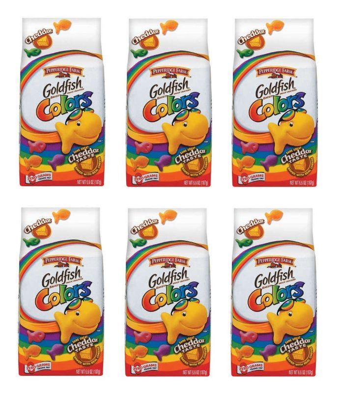Photo 1 of ***EXP DATE: 06/26/2022***NOT REFUNDABLE***
Pepperidge Farm Goldfish Baked Snack Crackers Colors: 6 Packs of 6.6 Oz
