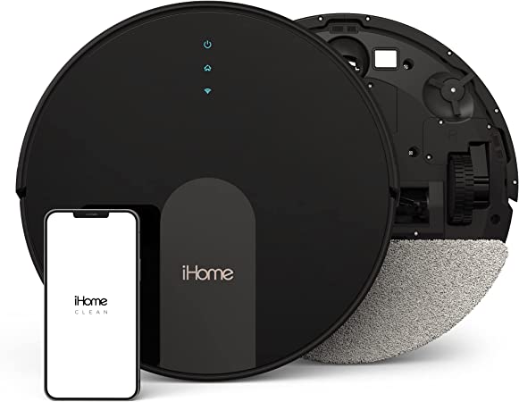 Photo 1 of iHome AutoVac Eclipse G 2-in-1 Robot Vacuum and Mop with Homemap Navigation, Ultra Strong Suction Power, Wi-Fi/App Connectivity…