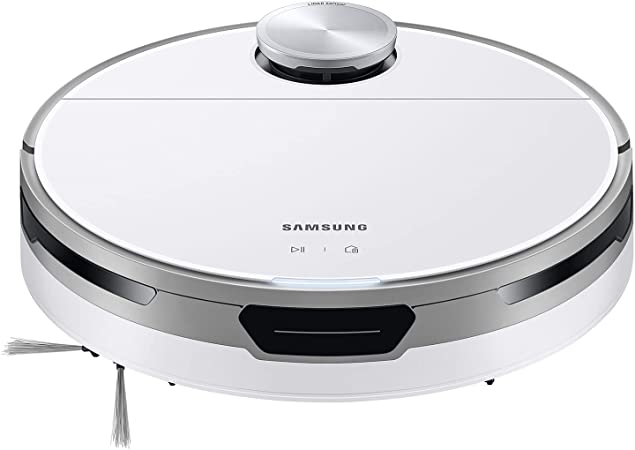 Photo 1 of Samsung Jet Bot Robot Vacuum with Intelligent Power Control, Precise Navigation, Multi Surface Cleaner for Hardwood Floors, Carpets, and Area Rugs, Anti-Hair Wrap Brush, White