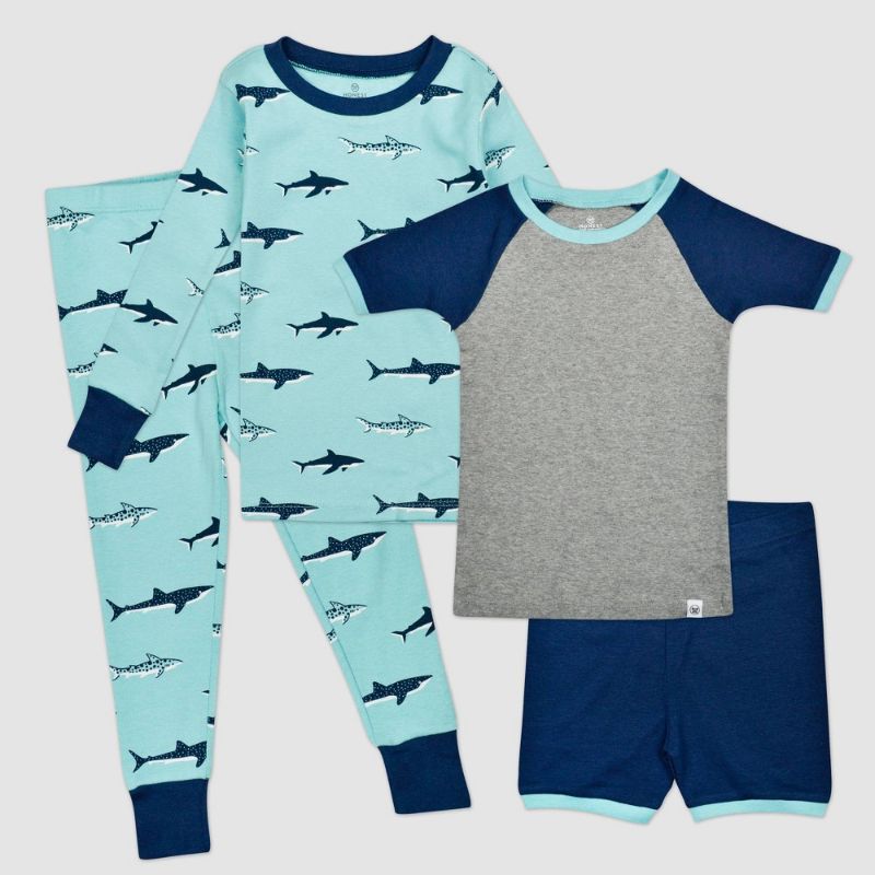 Photo 1 of 7 sets Honest Baby Toddler Boys' 4pc Sharks Organic Cotton Snug Fit Pajama Set -
