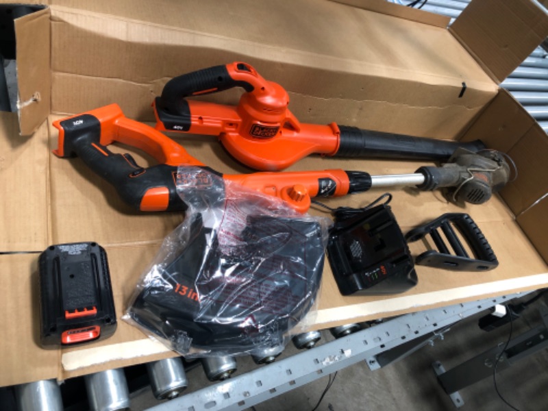 Photo 1 of ***PARTS ONLY*** BLACK+DECKER 40V Max Cordless Sweeper & String Trimmer Combo Kit (LCC340C)
