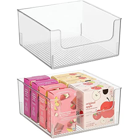 Photo 1 of 2 mDesign Plastic Open Front Food Storage Bin for Kitchen Cabinet,12x10x8