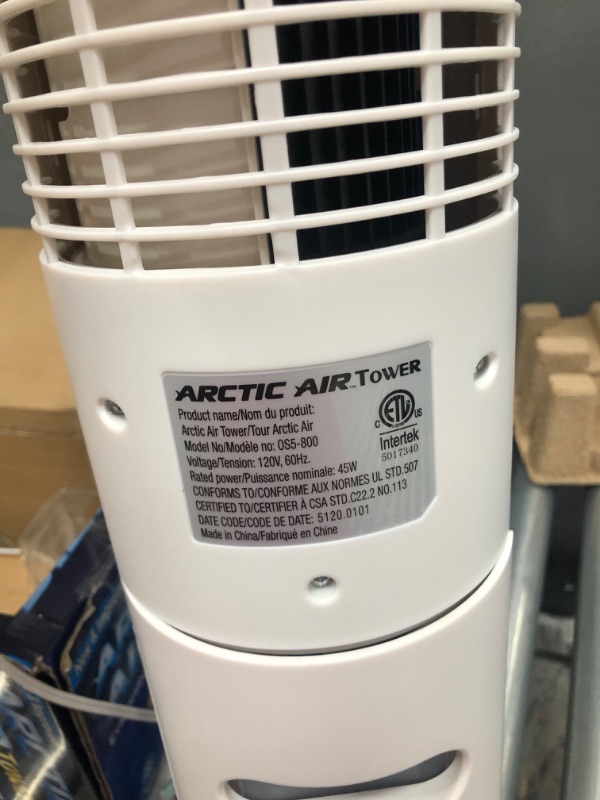 Photo 2 of Arctic Air Tower 2.0 Evaporative Air Cooler - Large Area Room Cooling, 4 Speed Settings, Quiet Oscillation, Space-Saving, Perfect for Bedroom, Living Room, Office & More
