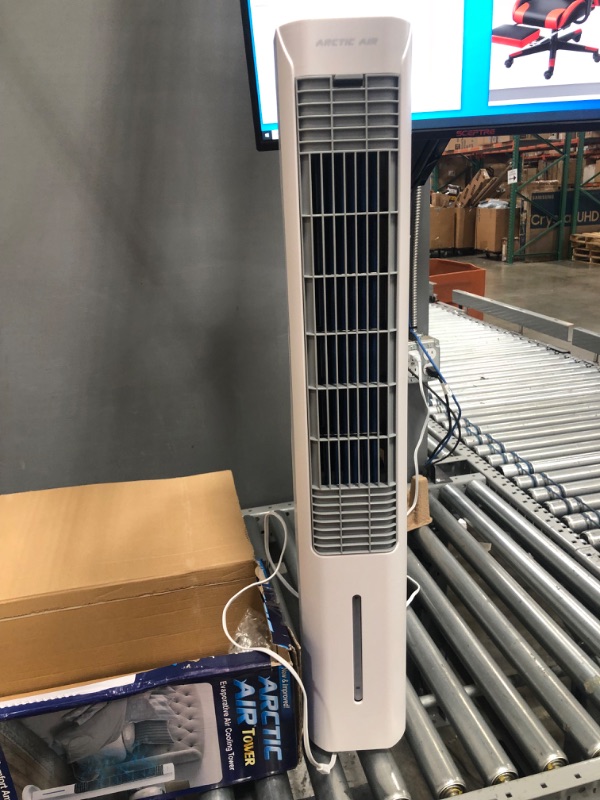 Photo 4 of Arctic Air Tower 2.0 Evaporative Air Cooler - Large Area Room Cooling, 4 Speed Settings, Quiet Oscillation, Space-Saving, Perfect for Bedroom, Living Room, Office & More
