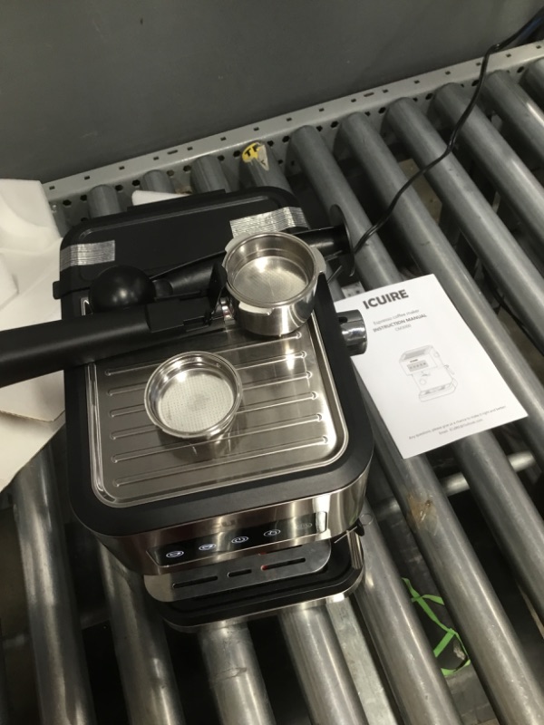 Photo 1 of ICUIRE Espresso Coffee Machines with Milk Frother, 20 Bar Pump Pressure Coffee Maker, 1.5L/50oz Removable Water Tank, 1050W Semi-Automatic Espresso/Latte/Cappuccino Machines for Home Barista, Office
