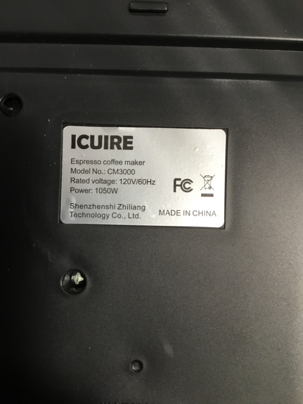 Photo 1 of ICUIRE Espresso Coffee Machines with Milk Frother, 20 Bar Pump Pressure Coffee Maker, 1.5L/50oz Removable Water Tank, 1050W Semi-Automatic Espresso/Latte/Cappuccino Machines for Home Barista, Office
