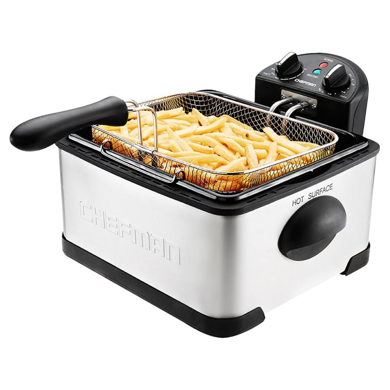 Photo 1 of Chefman XL 4.5 Liter Deep Fryer W/ Basket Strainer - Stainless Steel
